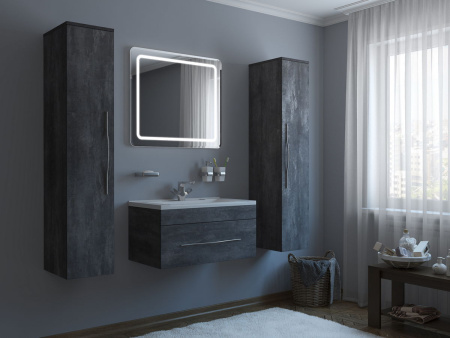 Тумба под раковину Kaksa Кристал 003993 80 см серый фото