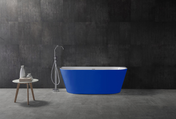 Ванна акриловая Abber AB9216-1.7DB 170x80 синяя фото