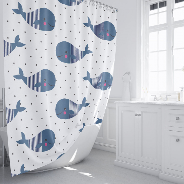 Текстильная шторка для ванны Fixsen Design Drop FX-1508 фото