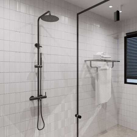 Душевая система Milacio Ultra Onis MCU.151.MB черная матовая фото