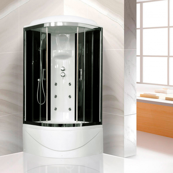 Душевая кабина Royal Bath ВК RB100BK3-BT-CH 100x100 фото