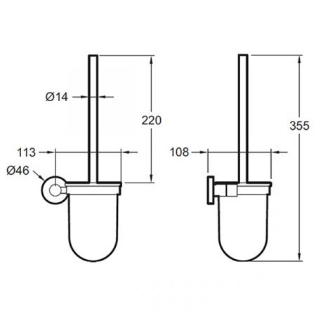Ершик для унитаза Jacob Delafon Classique E77830-CP фото