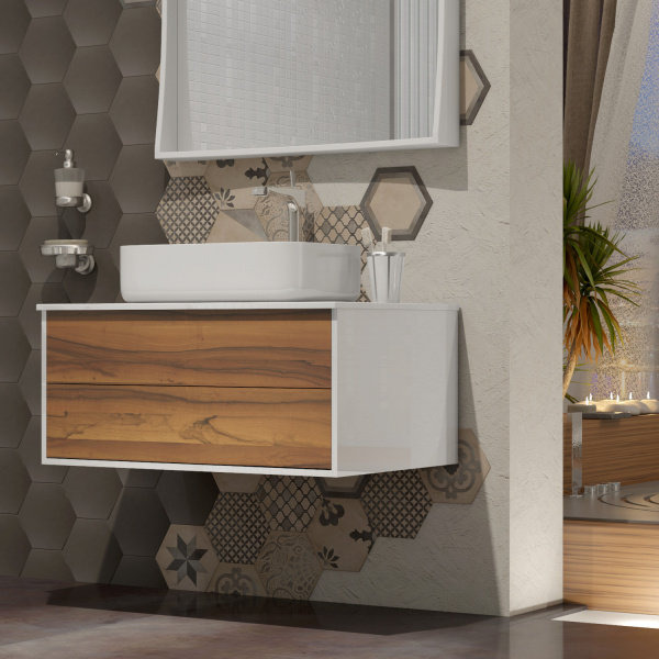 Тумба под раковину со столешницей Smile Дольче 80 00-00000177 фото