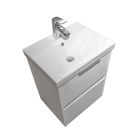 Тумба с раковиной Comforty Селенга-50 00-00022684CF белый глянец фото