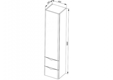 Шкаф-пенал для ванной Aquanet Орлеан 40 00183079 фото