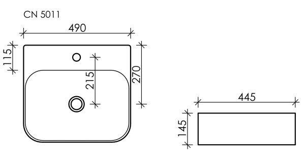 Накладная раковина Ceramica Nova Element CN5011 49x44 фото