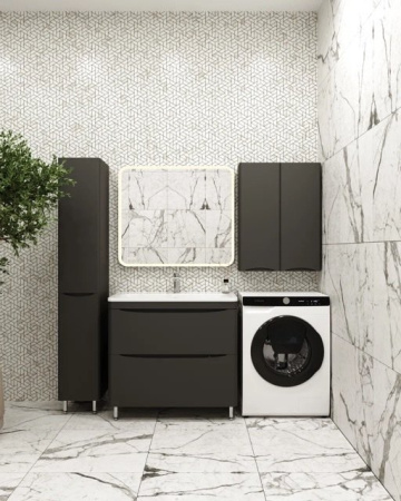 Подвесной шкаф Style Line Бергамо мини 60 Люкс Plus СС-00002359 черный матовый фото