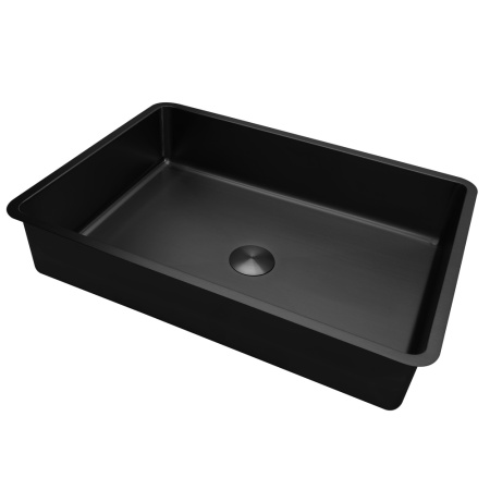 Раковина встраиваемая снизу Abber Wasser Kreis AF2402MB черная матовая фото