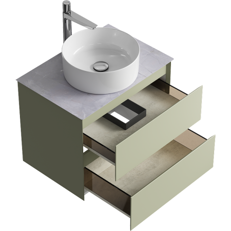 Тумба под накладную раковину Aqwella Geometria 65 GE01652SH зеленый шалфей фото