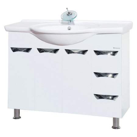 Тумба под раковину Bellezza Белла-105 Люкс белая фото