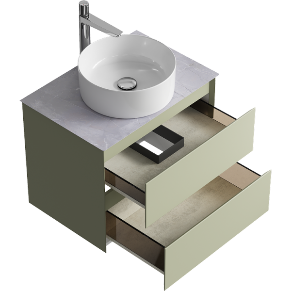 Тумба под накладную раковину Aqwella Geometria 65 GE01652SH зеленый шалфей фото