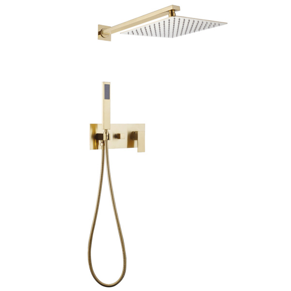 Душевая система скрытого монтажа Abber Daheim AF8218G золото матовое фото