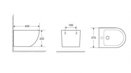 Биде подвесное WeltWasser Merzbach MERZBACH 005 GL-WT белый глянец фото