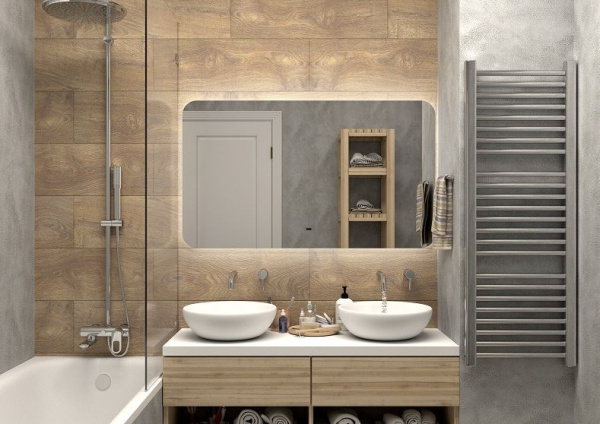 Зеркало с подсветкой Art&Max Ravenna AM-Rav-1200-700-DS-F 120x70 фото