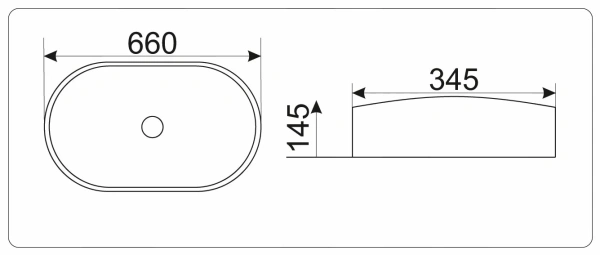 Накладная раковина GID TR4898 60х34,5 фото