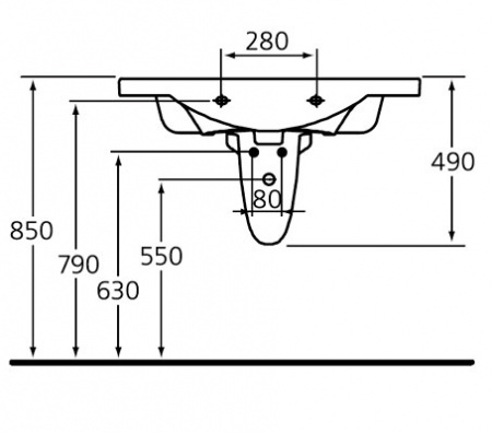 Полупьедестал для раковины Ideal Standard Motion W310401 фото