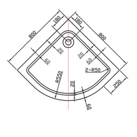 Поддон для душа Vincea VST-2AQ-8080 80x80 фото