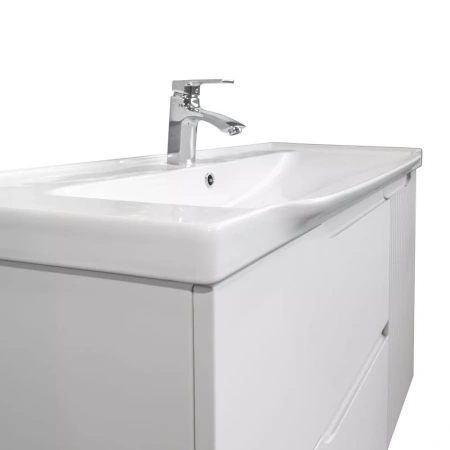 Тумба с раковиной Comforty Сидней-100 00-00022910CF белая матовая фото