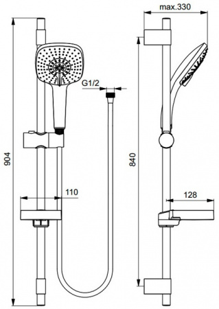 Душевой гарнитур Ideal Standard IdealRain Cube B0008AA фото