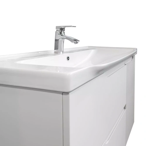 Тумба с раковиной Comforty Сидней-100 00-00022910CF белая матовая фото
