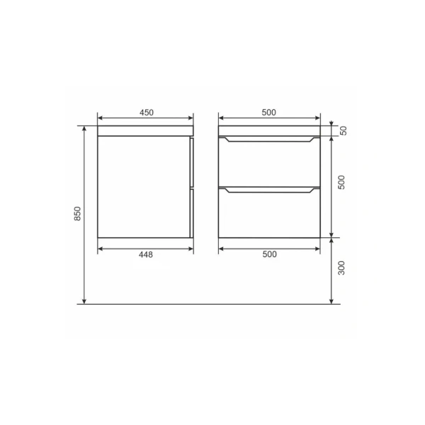 Тумба под раковину Uperwood Tanos 50 2191020001 черная матовая фото