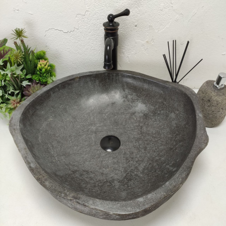 Накладная раковина из речного камня RS01482 (57*53*15)C10 фото