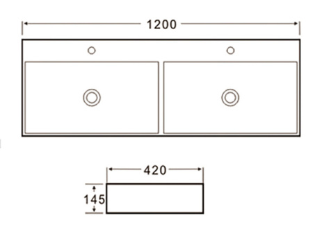 Двойная раковина SantiLine SL-2114 120x42 фото