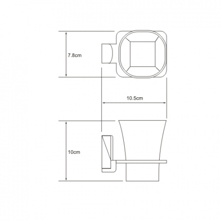 Стакан для зубных щеток подвесной WasserKRAFT Leine К-5028 фото