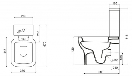 Унитаз напольный с бачком BelBagno Vaso BB127CP фото