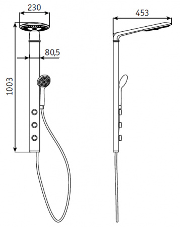 Душевая панель Gllon SL1301GW фото