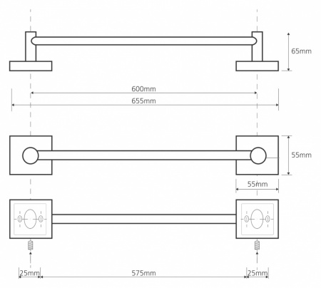 Полотенцедержатель Bemeta Beta 132104042 65 см фото