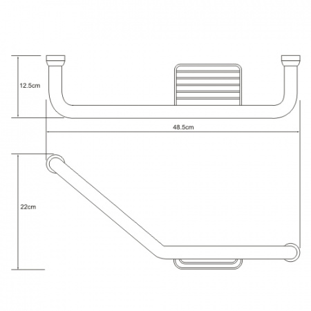 Поручень для ванны с мыльницей WasserKRAFT K-1077Righ фото