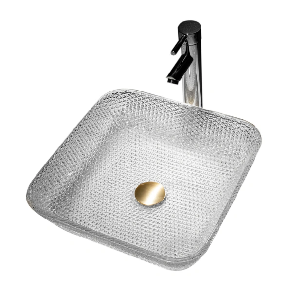 Накладная раковина стеклянная Abber Glas AK2311 39x39 фото