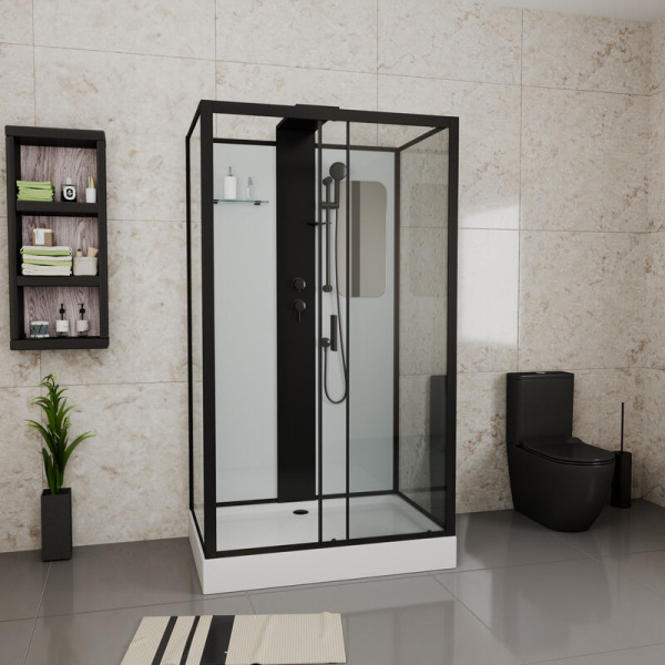 Душевая кабина Grossman Elegans GR252QLR 120x80 черная фото