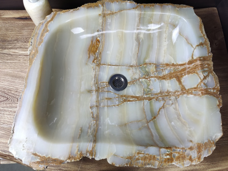 Накладная раковина из оникса Indo Erozy Green XL EO-00058 фото