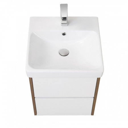 Тумба под раковину Акватон Сканди 45 1A251601SDZ90 белый/дуб рустикальный фото