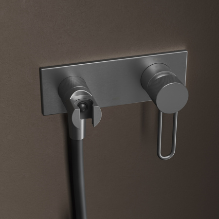 Гигиенический душ со смесителем Iddis Duna DUNGMV0i08 графит матовый фото