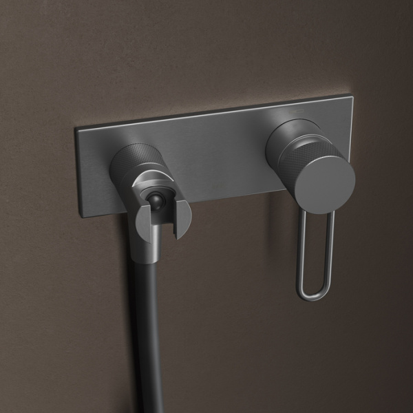 Гигиенический душ со смесителем Iddis Duna DUNGMV0i08 графит матовый фото