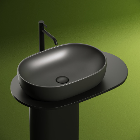 Накладная раковина Ceramica Nova Element CN6047MDH 60x41,5 темный антрацит матовый фото