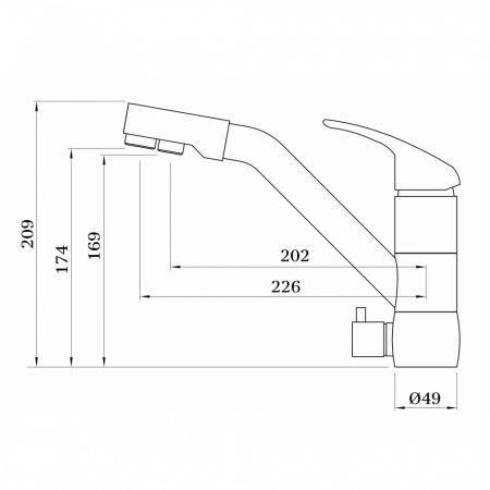Смеситель для кухни с фильтром для воды Ganzer Rein GZ 16026 фото
