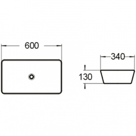 Накладная раковина SantiLine SL-1012 60x34 фото