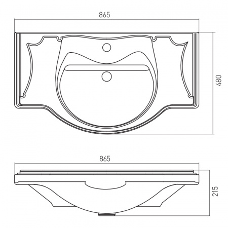Накладная раковина Roca America 7327206000 85 см фото