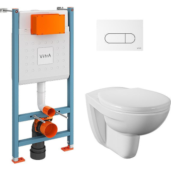 Унитаз с инсталляцией Vitra Normus L-box 9773B003-7207 с сиденьем и клавишей смыва фото