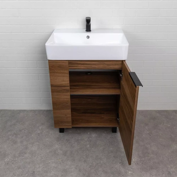 Тумба с раковиной Comfortу Асти 60Н 00-00022668C дуб тёмно-коричневый фото