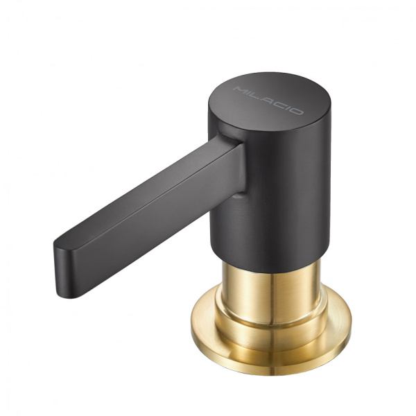 Дозатор для моющего средства Milacio MCU.933.BGD черный/золото фото