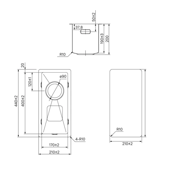 Мойка для кухни из нержавеющей стали Iddis Edifice EDI21S0i77 21x44 фото
