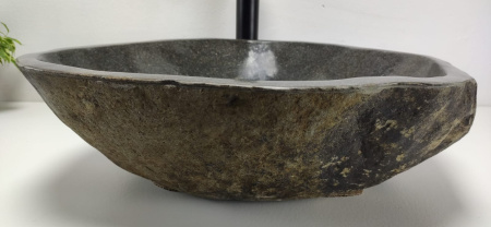 Накладная раковина из речного камня RS0805 (47*45*15) фото