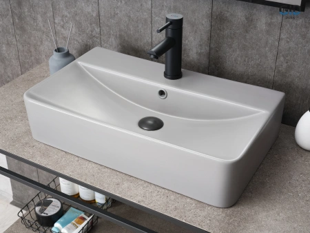 Накладная раковина GID Gm1344 52236 61x35 серая матовая фото