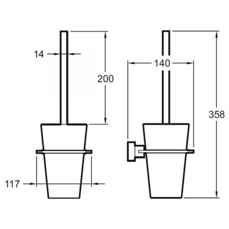 Ершик для унитаза Jacob Delafon Mecanique E77871-CP фото