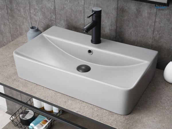 Накладная раковина GID Gm1344 52236 61x35 серая матовая фото